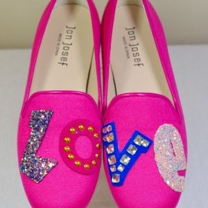 🏷️ NWT Pink Gatsby Love Linen Flats